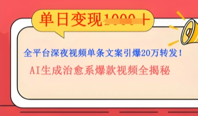全平台深夜文案新风口:DeepSeek生成百万播放量金句,治愈系内容涨粉速度快4倍-众创网