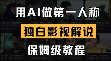 用AI做第一人称独白影视解说，手把手教学，保姆级教程-众创网